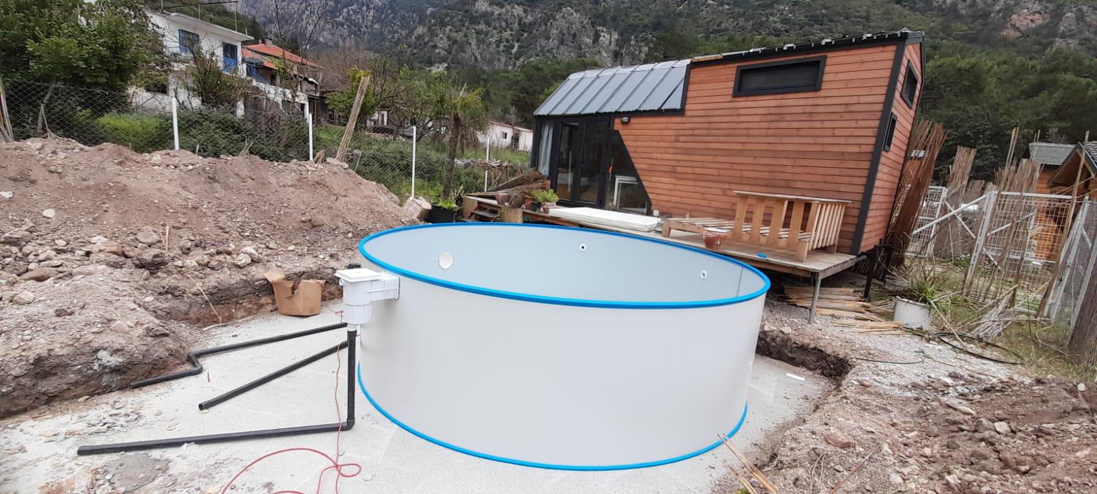 Villa projeleri için fiber havuz